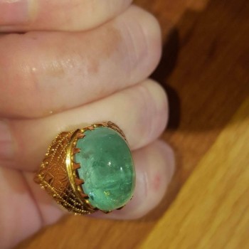 Natural Emerald Gold Ring