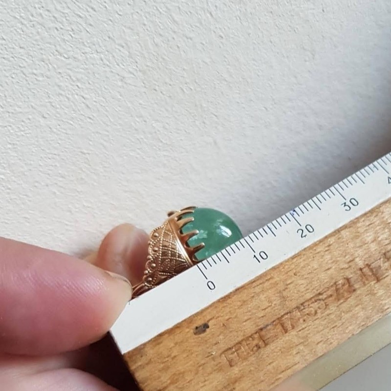 Natural Emerald Gold Ring