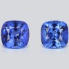 Pair of Intense Blue sapphires in cushion cut 5.59 carats