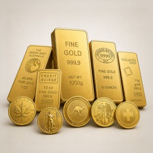 Gold Bars & Rounds By Brand
