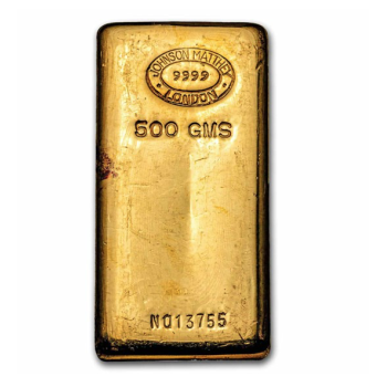 500 gram Gold Bar - Johnson Matthey-London (Poured)
