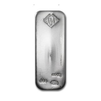 Silver Bar - Johnson Matthey 100 oz Silver Bar - Johnson Matthey 100 oz