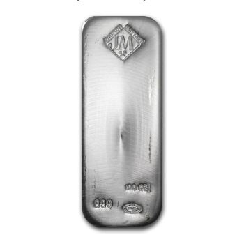 Silver Bar - Johnson Matthey 100 oz