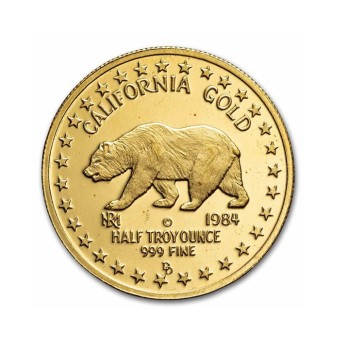 1/2 oz Gold Round - Great Seal of California (Rarities Mint)