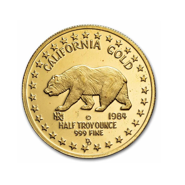 1/2 oz Gold Round - Great Seal of California (Rarities Mint)