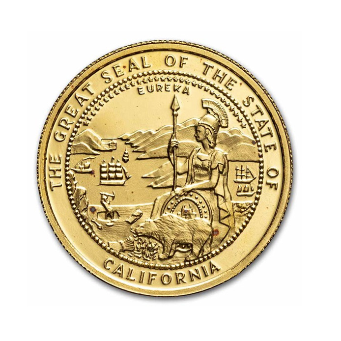 1/2 oz Gold Round - Great Seal of California (Rarities Mint)