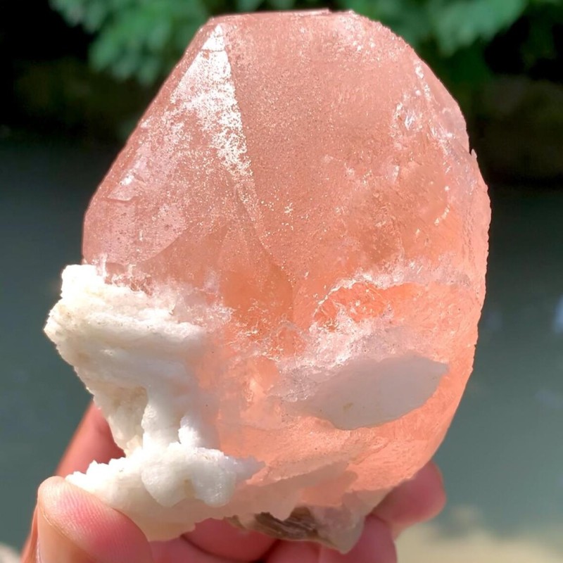 Exquisite Hot Pink Morganite on Albite - 426 gram
